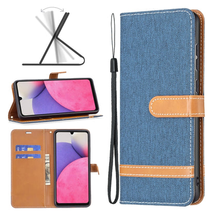 Color Matching Denim Texture Leather Phone Case, For Samsung Galaxy A13 4G, For Samsung Galaxy A33 5G