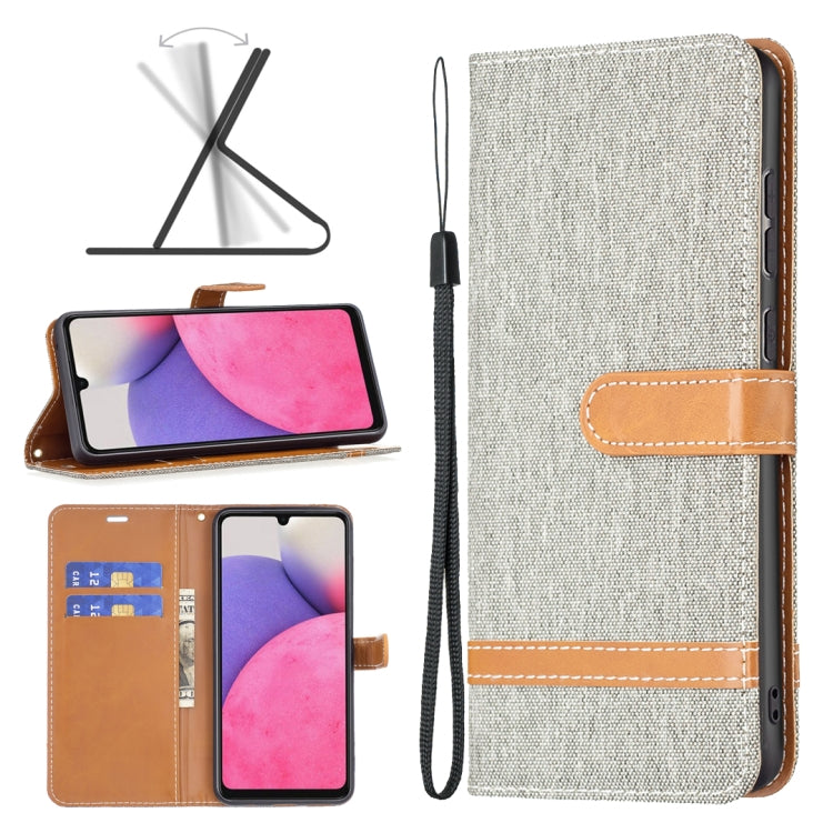 Color Matching Denim Texture Leather Phone Case, For Samsung Galaxy A13 4G, For Samsung Galaxy A33 5G