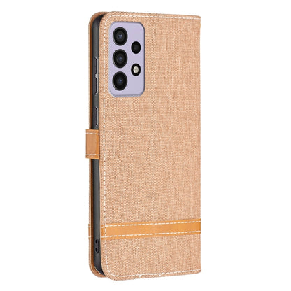 Color Matching Denim Texture Leather Phone Case, For Samsung Galaxy A73 5G, For Xiaomi 12