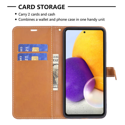 Color Matching Denim Texture Leather Phone Case, For Samsung Galaxy A73 5G, For Xiaomi 12