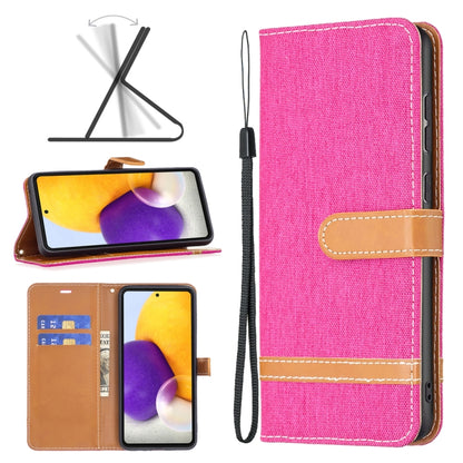 Color Matching Denim Texture Leather Phone Case, For Samsung Galaxy A73 5G, For Xiaomi 12