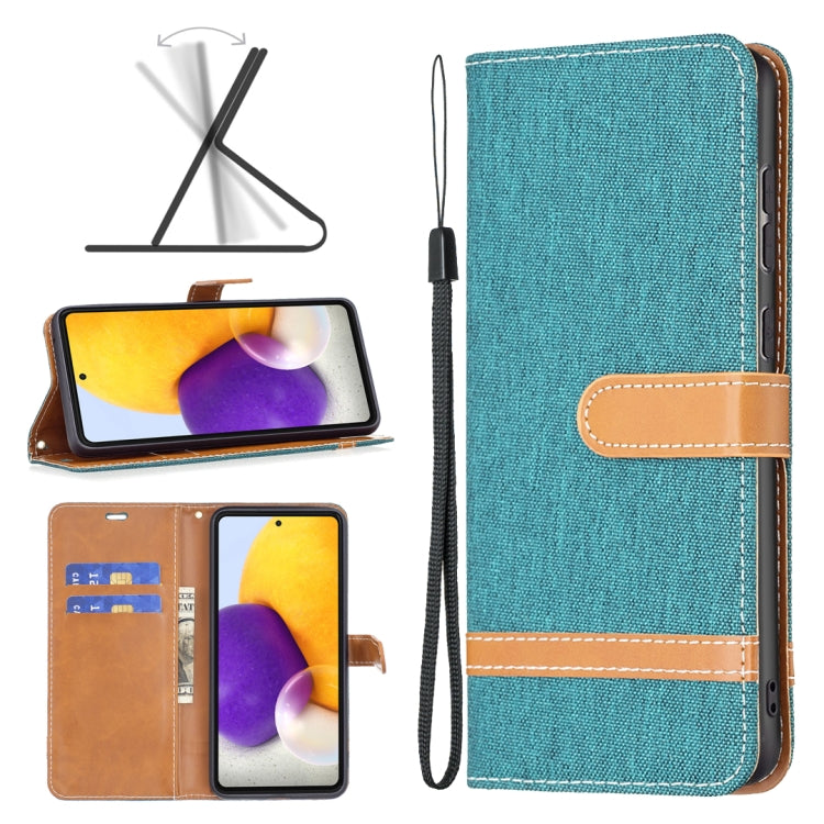 Color Matching Denim Texture Leather Phone Case, For Samsung Galaxy A73 5G, For Xiaomi 12