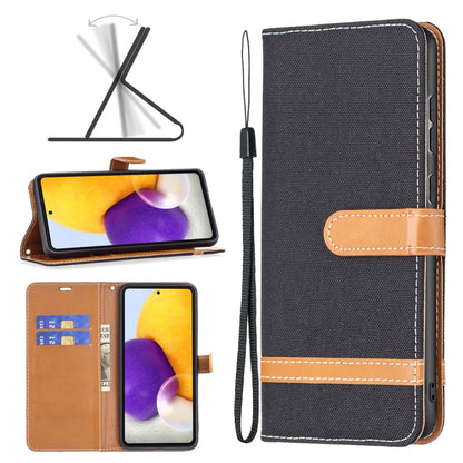 Color Matching Denim Texture Leather Phone Case, For Samsung Galaxy A73 5G, For Xiaomi 12