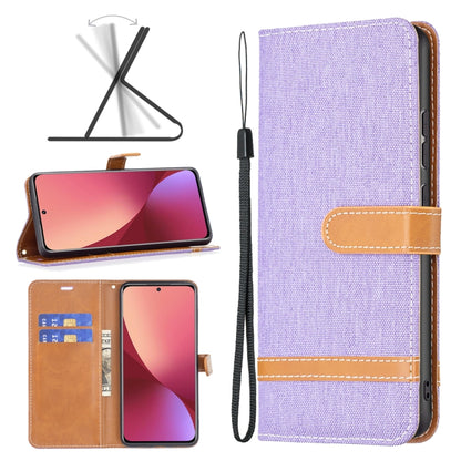 Color Matching Denim Texture Leather Phone Case, For Samsung Galaxy A73 5G, For Xiaomi 12