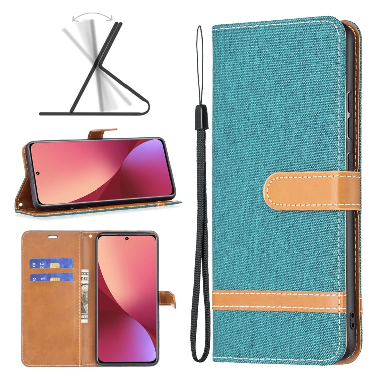 Color Matching Denim Texture Leather Phone Case, For Samsung Galaxy A73 5G, For Xiaomi 12