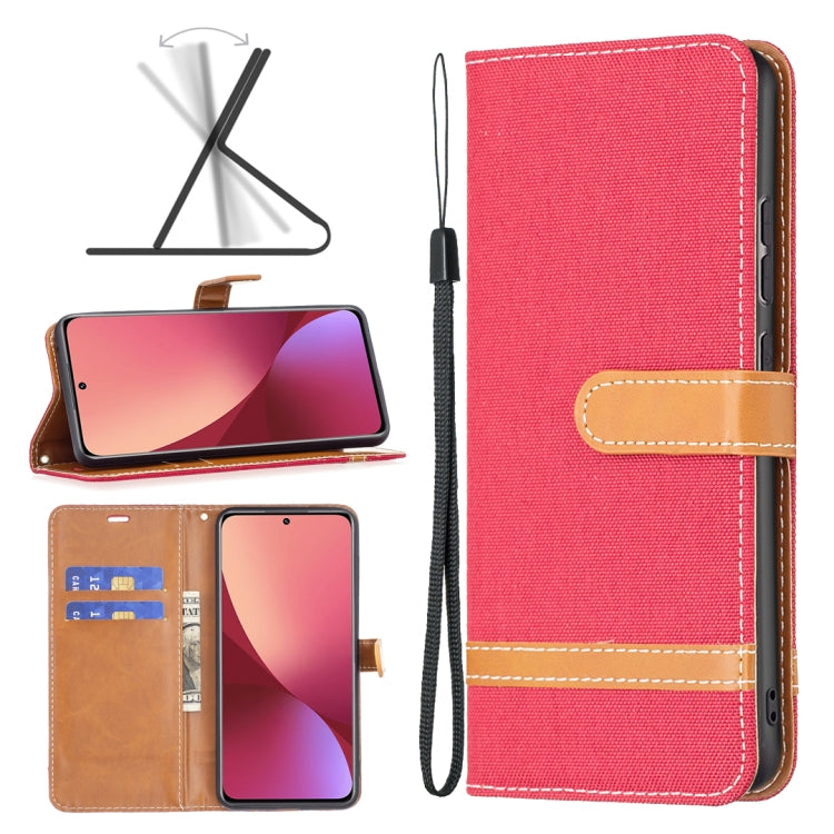 Color Matching Denim Texture Leather Phone Case, For Samsung Galaxy A73 5G, For Xiaomi 12