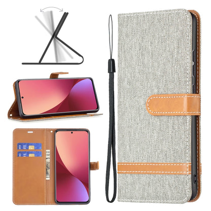 Color Matching Denim Texture Leather Phone Case, For Samsung Galaxy A73 5G, For Xiaomi 12
