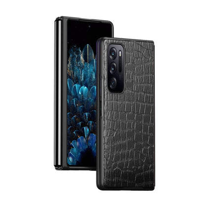 Folding Crocodile Texture Leather Phone Case, For OPPO Find N