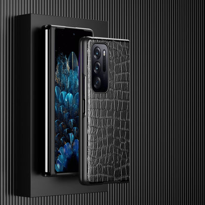 Folding Crocodile Texture Leather Phone Case, For OPPO Find N
