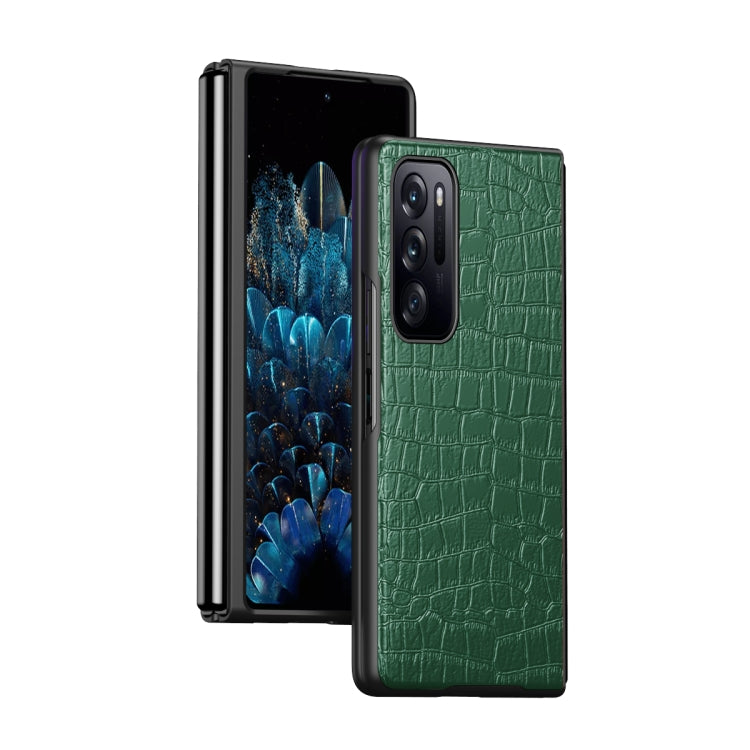 Folding Crocodile Texture Leather Phone Case, For OPPO Find N