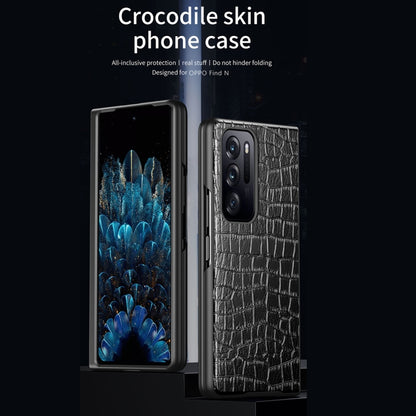 Folding Crocodile Texture Leather Phone Case, For OPPO Find N