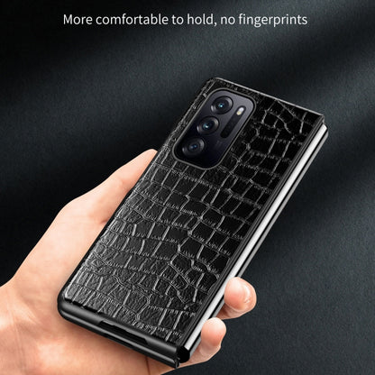 Folding Crocodile Texture Leather Phone Case, For OPPO Find N