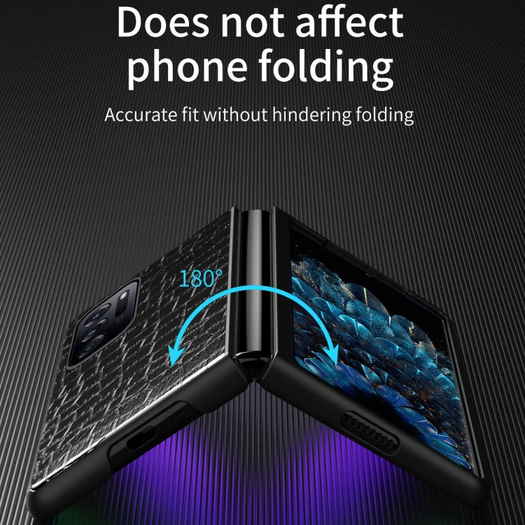 Folding Crocodile Texture Leather Phone Case, For OPPO Find N