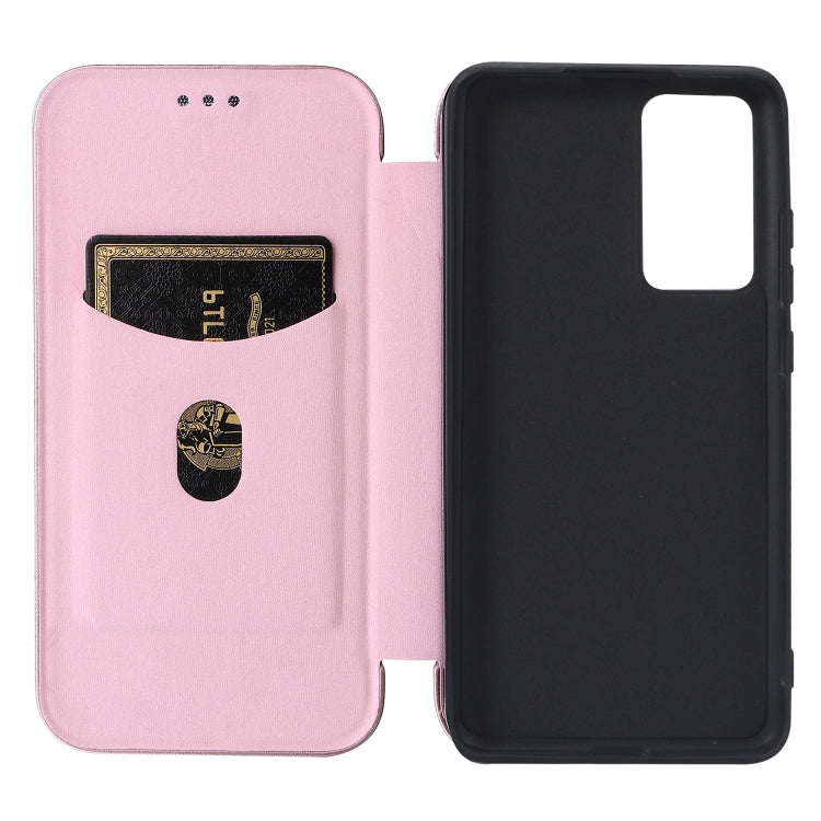 Carbon Fiber Texture Magnetic Horizontal Flip PU Phone Case, For Xiaomi 12 Pro