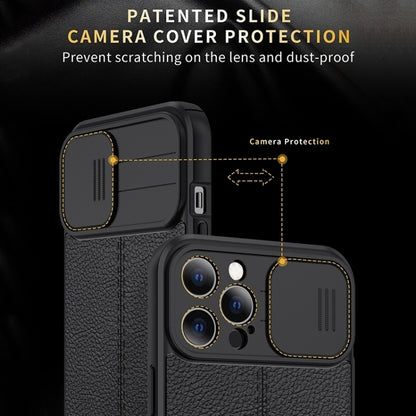 Litchi Texture Sliding Camshield TPU Protective Phone Case, For Xiaomi Poco X3, For Xiaomi Redmi 9, For Xiaomi Redmi 9A, For Xiaomi Redmi K40, For Xiaomi Redmi Note 8, For Xiaomi Redmi Note 8 Pro, For Xiaomi Redmi Note 9 4G / Redmi 9T                  ...
