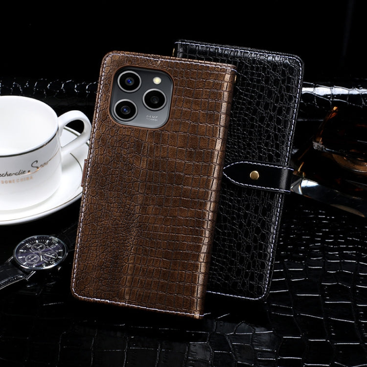 idewei Crocodile Texture Horizontal Flip Phone Leather Phone Case, For Honor 60 SE