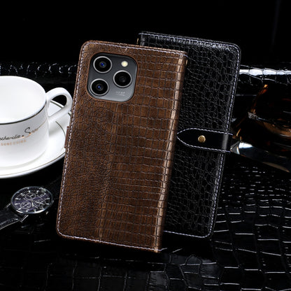 idewei Crocodile Texture Horizontal Flip Phone Leather Phone Case, For Honor 60 SE
