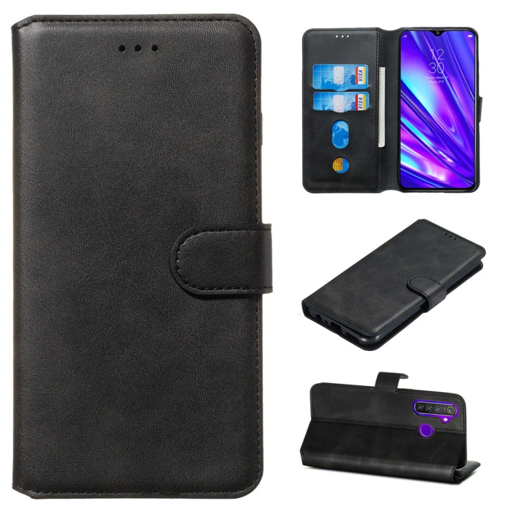Classic Calf Texture Horizontal Flip PU Leather Case, with Holder & Card Slots & Wallet, For OPPO Realme 5, For OPPO Realme 5 Pro / Realme Q