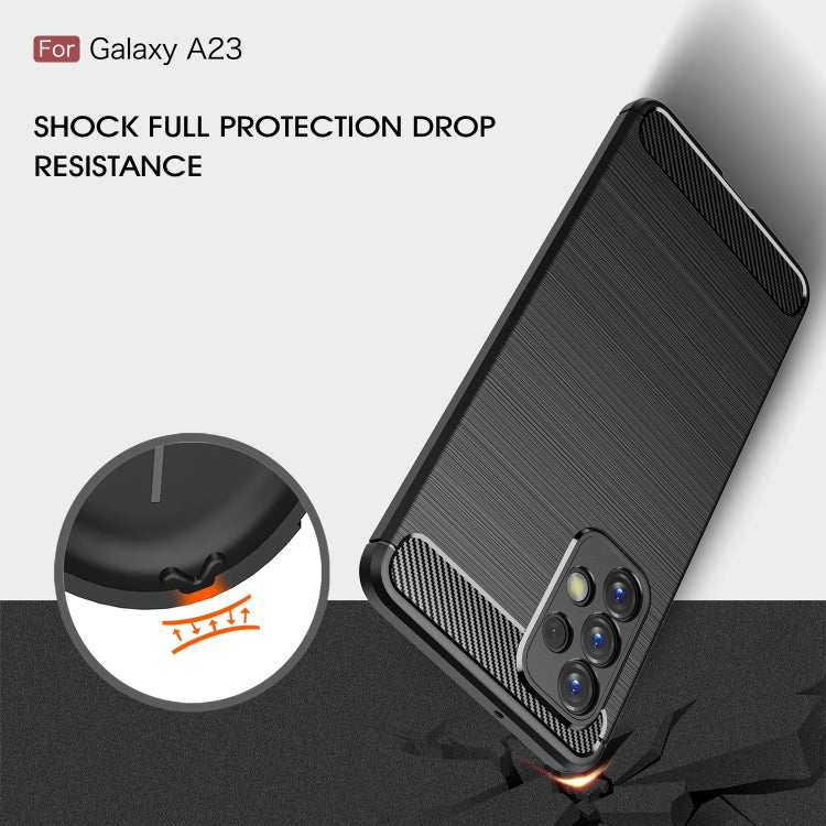 Brushed Texture Carbon Fiber TPU Phone Case, For Samsung Galaxy A23 5G, For Xiaomi Redmi K50 Pro, For Xiaomi Redmi K50