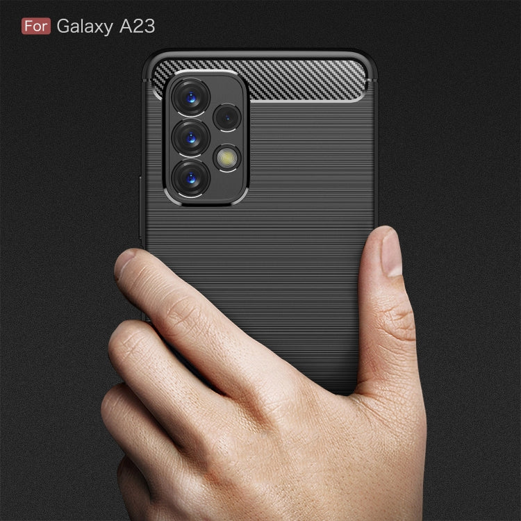 Brushed Texture Carbon Fiber TPU Phone Case, For Samsung Galaxy A23 5G, For Xiaomi Redmi K50 Pro, For Xiaomi Redmi K50