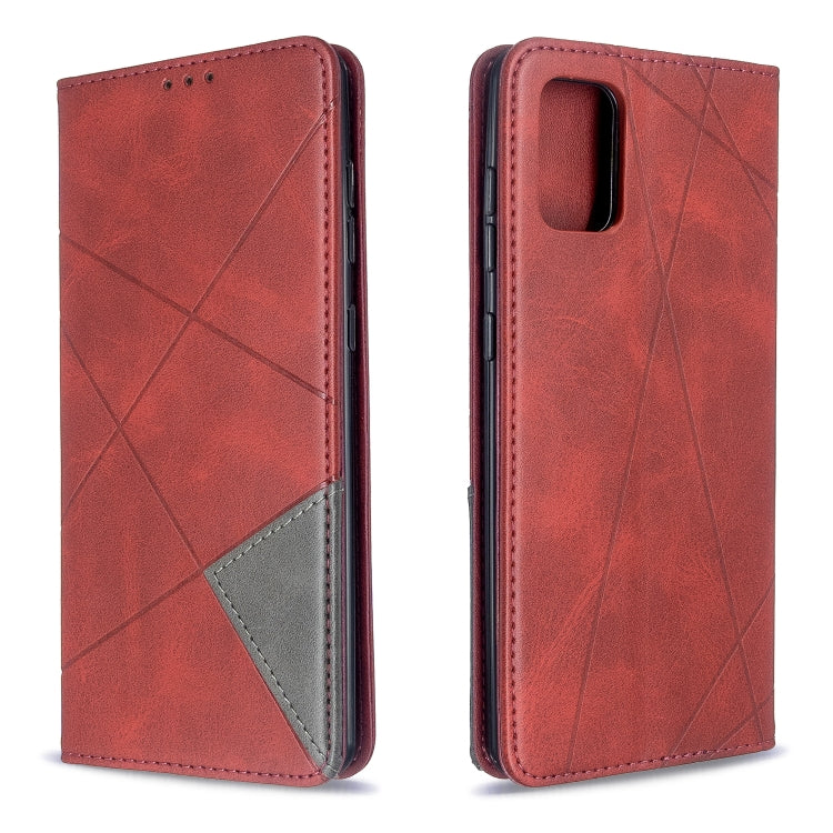 Rhombus Texture Horizontal Flip Magnetic Leather Case with Holder & Card Slots, For Galaxy S20, For Galaxy A71, For Galaxy S20+, For Galaxy S20 Ultra, For Xiaomi CC9 Pro