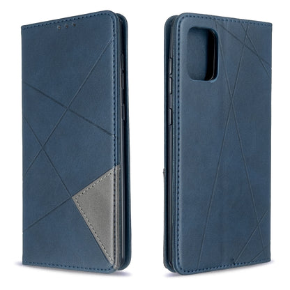 Rhombus Texture Horizontal Flip Magnetic Leather Case with Holder & Card Slots, For Galaxy S20, For Galaxy A71, For Galaxy S20+, For Galaxy S20 Ultra, For Xiaomi CC9 Pro