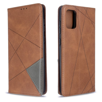 Rhombus Texture Horizontal Flip Magnetic Leather Case with Holder & Card Slots, For Galaxy S20, For Galaxy A71, For Galaxy S20+, For Galaxy S20 Ultra, For Xiaomi CC9 Pro