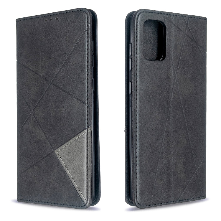 Rhombus Texture Horizontal Flip Magnetic Leather Case with Holder & Card Slots, For Galaxy S20, For Galaxy A71, For Galaxy S20+, For Galaxy S20 Ultra, For Xiaomi CC9 Pro