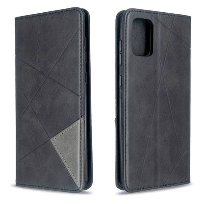 Rhombus Texture Horizontal Flip Magnetic Leather Case with Holder & Card Slots, For Galaxy S20, For Galaxy A71, For Galaxy S20+, For Galaxy S20 Ultra, For Xiaomi CC9 Pro