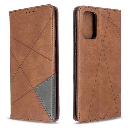 Rhombus Texture Horizontal Flip Magnetic Leather Case with Holder & Card Slots, For Galaxy S20, For Galaxy A71, For Galaxy S20+, For Galaxy S20 Ultra, For Xiaomi CC9 Pro