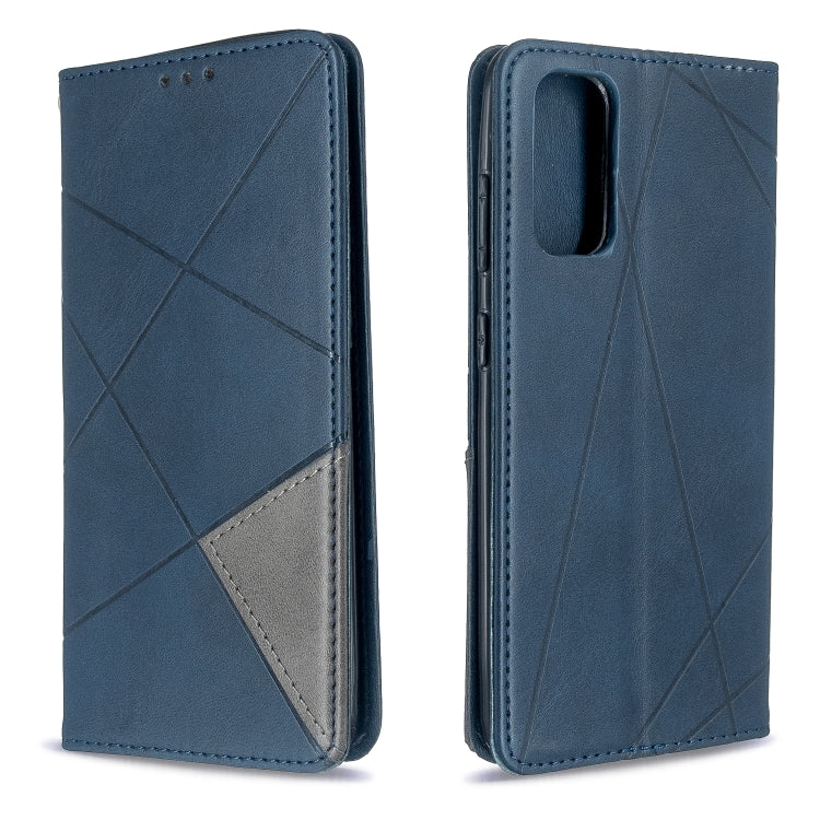 Rhombus Texture Horizontal Flip Magnetic Leather Case with Holder & Card Slots, For Galaxy S20, For Galaxy A71, For Galaxy S20+, For Galaxy S20 Ultra, For Xiaomi CC9 Pro
