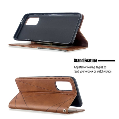 Rhombus Texture Horizontal Flip Magnetic Leather Case with Holder & Card Slots, For Galaxy S20, For Galaxy A71, For Galaxy S20+, For Galaxy S20 Ultra, For Xiaomi CC9 Pro