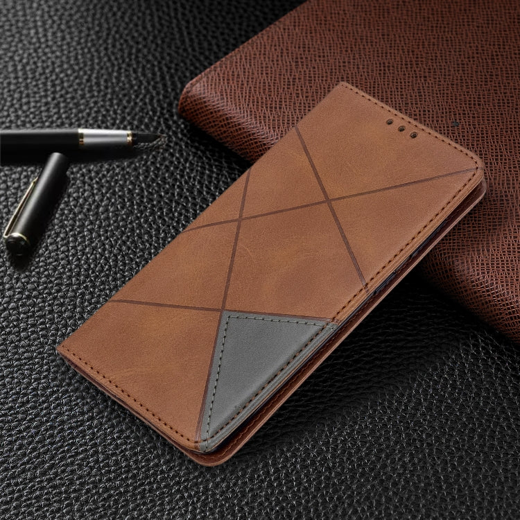 Rhombus Texture Horizontal Flip Magnetic Leather Case with Holder & Card Slots, For Galaxy S20, For Galaxy A71, For Galaxy S20+, For Galaxy S20 Ultra, For Xiaomi CC9 Pro