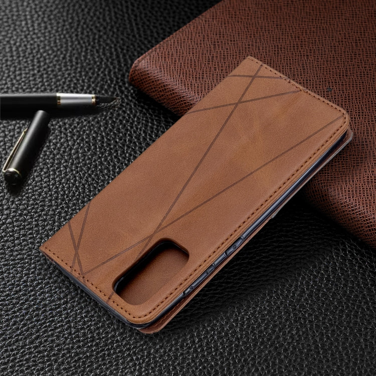 Rhombus Texture Horizontal Flip Magnetic Leather Case with Holder & Card Slots, For Galaxy S20, For Galaxy A71, For Galaxy S20+, For Galaxy S20 Ultra, For Xiaomi CC9 Pro