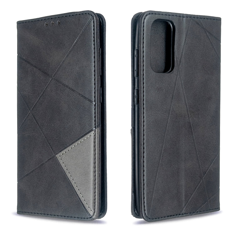 Rhombus Texture Horizontal Flip Magnetic Leather Case with Holder & Card Slots, For Galaxy S20, For Galaxy A71, For Galaxy S20+, For Galaxy S20 Ultra, For Xiaomi CC9 Pro