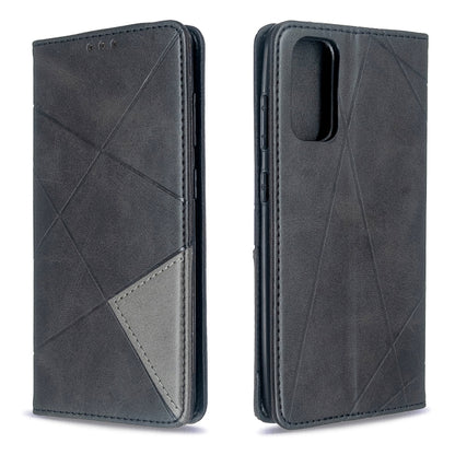 Rhombus Texture Horizontal Flip Magnetic Leather Case with Holder & Card Slots, For Galaxy S20, For Galaxy A71, For Galaxy S20+, For Galaxy S20 Ultra, For Xiaomi CC9 Pro