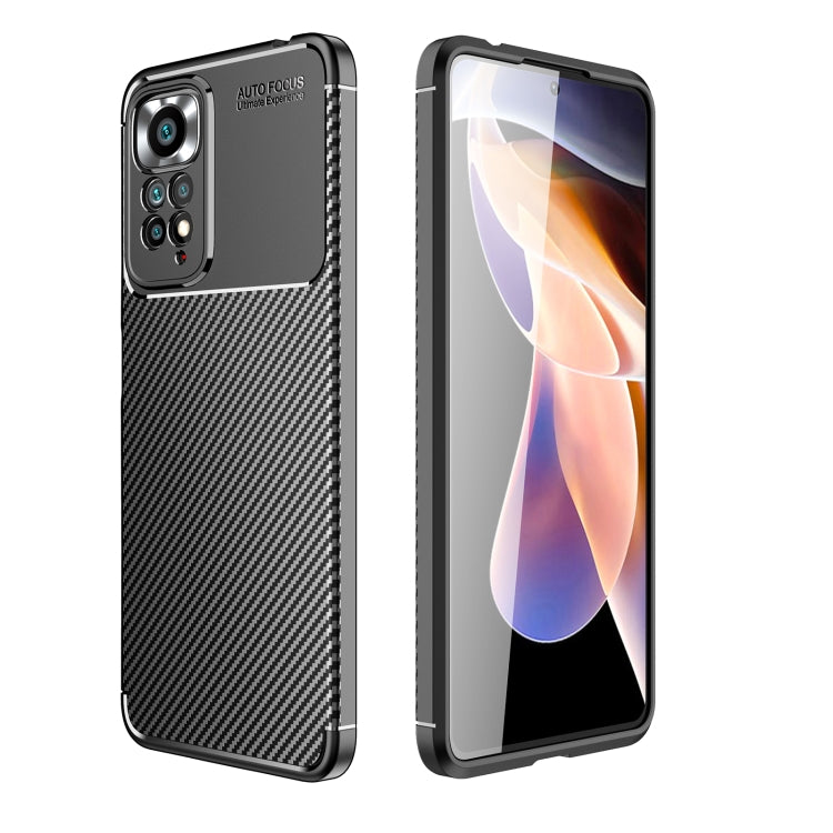 Carbon Fiber Texture Shockproof TPU Phone Case, For Xiaomi Redmi Note 11 Pro Overseas Version(Precise Hole), For Xiaomi Poco X4 Pro 5G