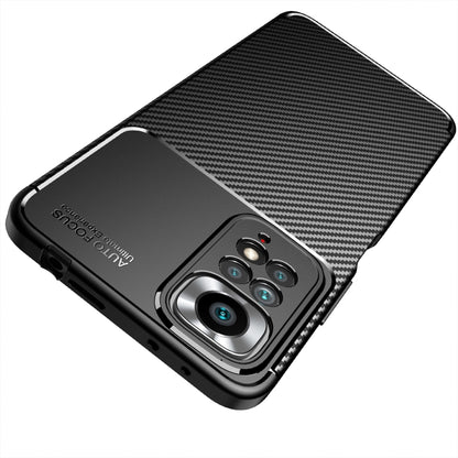 Carbon Fiber Texture Shockproof TPU Phone Case, For Xiaomi Redmi Note 11 Pro Overseas Version(Precise Hole), For Xiaomi Poco X4 Pro 5G