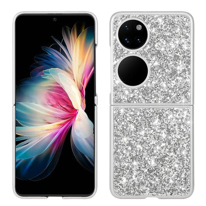 Glitter Powder Shockproof TPU Folding Phone Case, For Huawei P50 Pocket, For OPPO Find N