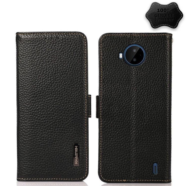 KHAZNEH Side-Magnetic Litchi Genuine Leather RFID Phone Case, For Nokia C20 Plus, For OPPO Realme 9i, For OPPO Reno7 5G / Find X5 Lite, For Xiaomi Redmi Note 11 Pro 5G / 4G Foreign Version, For Xiaomi Redmi Note 11 Pro 5G / 4G                          ...
