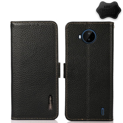 KHAZNEH Side-Magnetic Litchi Genuine Leather RFID Phone Case, For Nokia C20 Plus, For OPPO Realme 9i, For OPPO Reno7 5G / Find X5 Lite, For Xiaomi Redmi Note 11 Pro 5G / 4G Foreign Version, For Xiaomi Redmi Note 11 Pro 5G / 4G                          ...