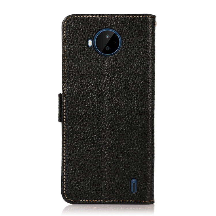 KHAZNEH Side-Magnetic Litchi Genuine Leather RFID Phone Case, For Nokia C20 Plus, For OPPO Realme 9i, For OPPO Reno7 5G / Find X5 Lite, For Xiaomi Redmi Note 11 Pro 5G / 4G Foreign Version, For Xiaomi Redmi Note 11 Pro 5G / 4G                          ...