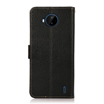 KHAZNEH Side-Magnetic Litchi Genuine Leather RFID Phone Case, For Nokia C20 Plus, For OPPO Realme 9i, For OPPO Reno7 5G / Find X5 Lite, For Xiaomi Redmi Note 11 Pro 5G / 4G Foreign Version, For Xiaomi Redmi Note 11 Pro 5G / 4G                          ...