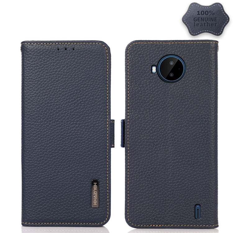 KHAZNEH Side-Magnetic Litchi Genuine Leather RFID Phone Case, For Nokia C20 Plus, For OPPO Realme 9i, For OPPO Reno7 5G / Find X5 Lite, For Xiaomi Redmi Note 11 Pro 5G / 4G Foreign Version, For Xiaomi Redmi Note 11 Pro 5G / 4G                          ...