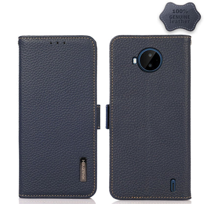 KHAZNEH Side-Magnetic Litchi Genuine Leather RFID Phone Case, For Nokia C20 Plus, For OPPO Realme 9i, For OPPO Reno7 5G / Find X5 Lite, For Xiaomi Redmi Note 11 Pro 5G / 4G Foreign Version, For Xiaomi Redmi Note 11 Pro 5G / 4G                          ...