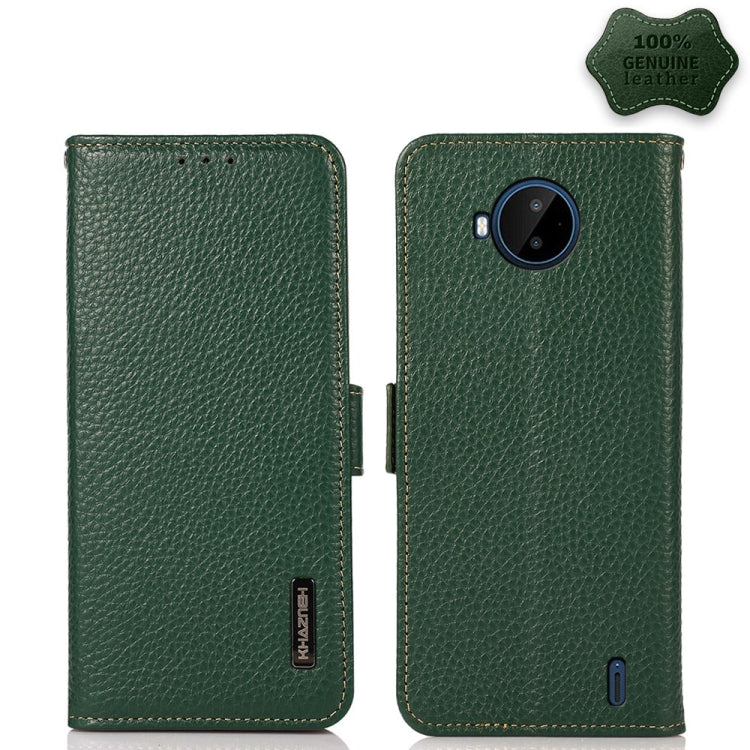 KHAZNEH Side-Magnetic Litchi Genuine Leather RFID Phone Case, For Nokia C20 Plus, For OPPO Realme 9i, For OPPO Reno7 5G / Find X5 Lite, For Xiaomi Redmi Note 11 Pro 5G / 4G Foreign Version, For Xiaomi Redmi Note 11 Pro 5G / 4G                          ...
