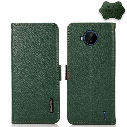 KHAZNEH Side-Magnetic Litchi Genuine Leather RFID Phone Case, For Nokia C20 Plus, For OPPO Realme 9i, For OPPO Reno7 5G / Find X5 Lite, For Xiaomi Redmi Note 11 Pro 5G / 4G Foreign Version, For Xiaomi Redmi Note 11 Pro 5G / 4G                          ...