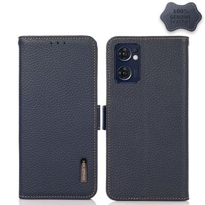 KHAZNEH Side-Magnetic Litchi Genuine Leather RFID Phone Case, For Nokia C20 Plus, For OPPO Realme 9i, For OPPO Reno7 5G / Find X5 Lite, For Xiaomi Redmi Note 11 Pro 5G / 4G Foreign Version, For Xiaomi Redmi Note 11 Pro 5G / 4G                          ...