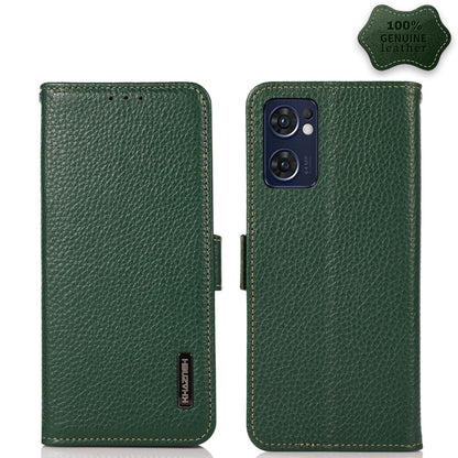 KHAZNEH Side-Magnetic Litchi Genuine Leather RFID Phone Case, For Nokia C20 Plus, For OPPO Realme 9i, For OPPO Reno7 5G / Find X5 Lite, For Xiaomi Redmi Note 11 Pro 5G / 4G Foreign Version, For Xiaomi Redmi Note 11 Pro 5G / 4G                          ...