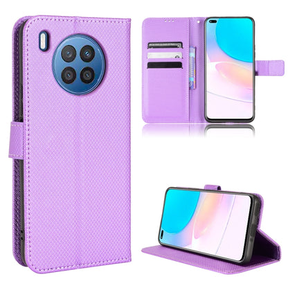 Diamond Texture Leather Phone Case, For DOOGEE N40 Pro, For Huawei Nova 8i / Honor 50 Lite, For Blackview A55, For Blackview A70 2021
